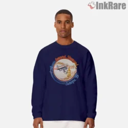 Men long sleeve navy with vintage tour graphic