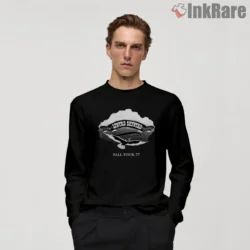 Men long sleeve black with fall tour seagull design