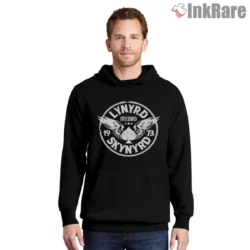Black hoodie with Lynyrd Skynyrd winged spade emblem