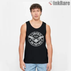 Black tank top with Free Bird spade circle art