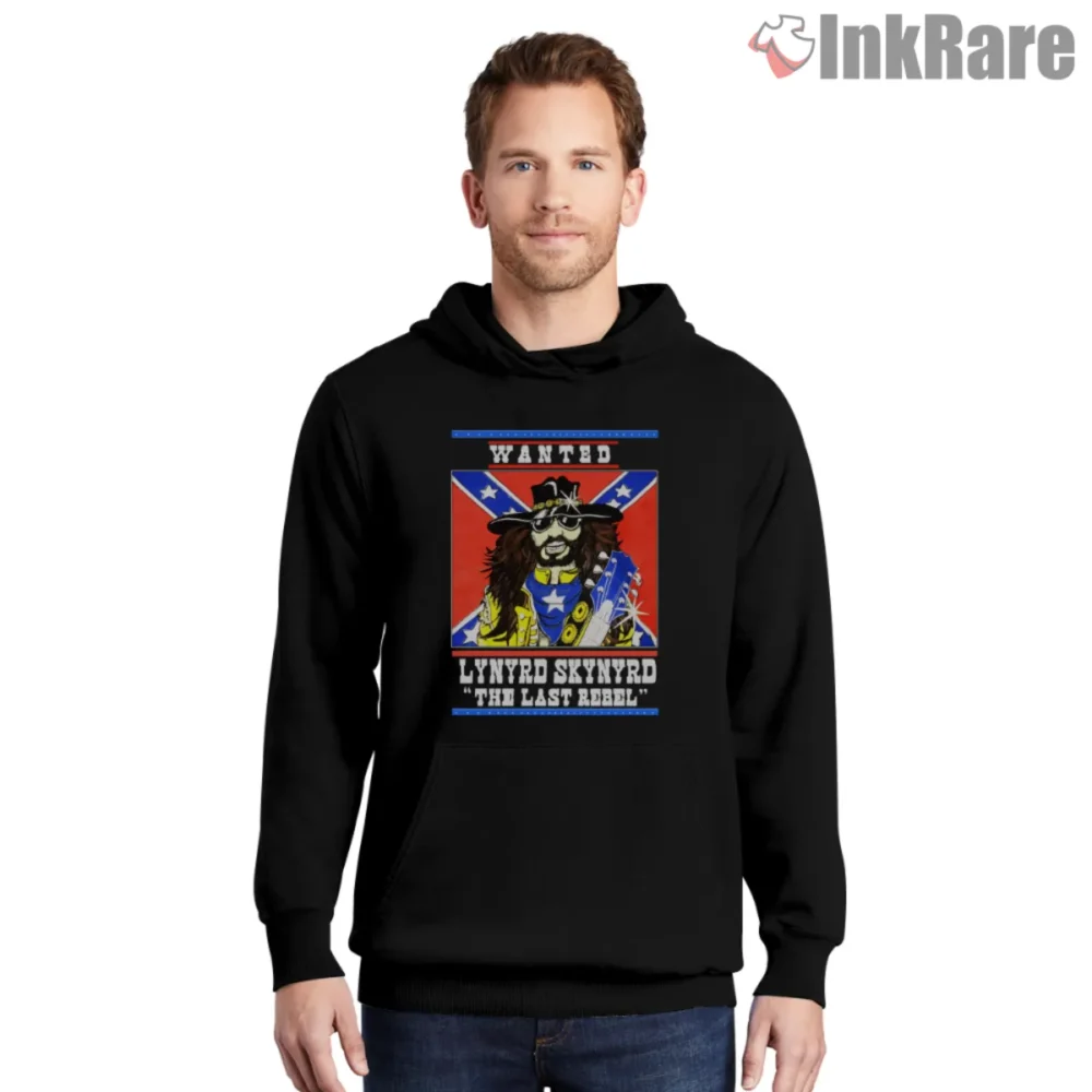 Men hoodie with colorful outlaw poster style graphic