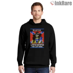 Men hoodie with colorful outlaw poster style graphic