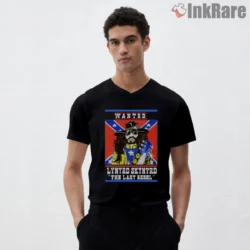 Men V neck showing star filled backdrop and guitar detail