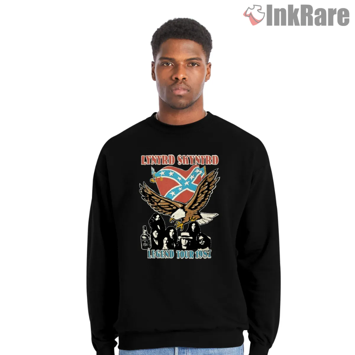 Legend Tour 1987 Sweatshirt Black Black sweatshirt with Lynyrd Skynyrd 1987 Legend Tour artwork