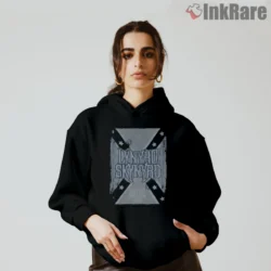 Lynyrd Skynyrd Support Southern Rock Shirt hoodie with monochrome emblem on black