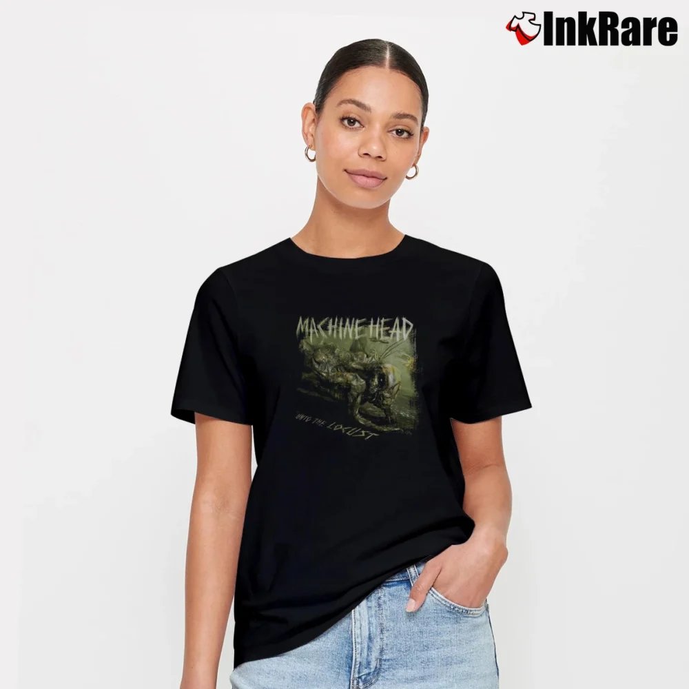 Women’s Machine Head Unto The Locust T-Shirt in black | Soft, Flattering Fit