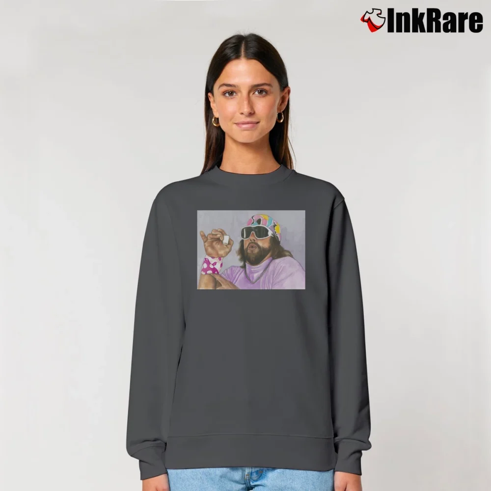 Women’s Macho Man Cream Of The Crop Relaxed Sweatshirt in charcoal | Soft, Laid-Back Vibe