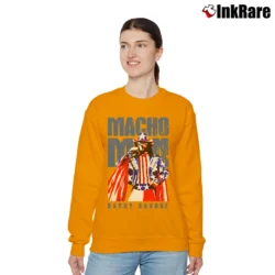 Women’s Macho Man Randy Savage Relaxed Sweatshirt in orange | Soft, Laid-Back Vibe