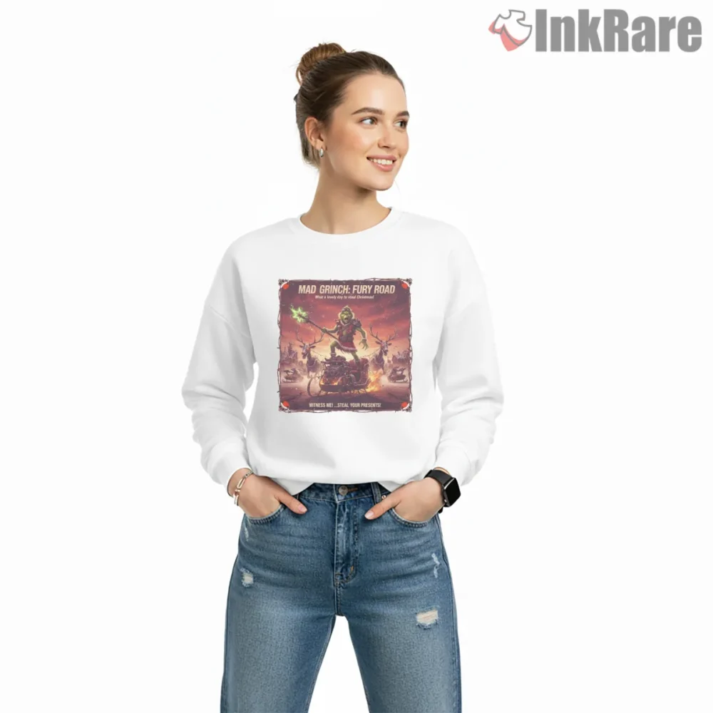 Mad Grinch Fury Road Christmas Shirt on graphic shirt for women graphic tee