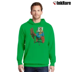 Men’s Mad Magazine Superman Blue Parody Pullover Hoodie in irish green | Cozy, Durable, Modern Fit