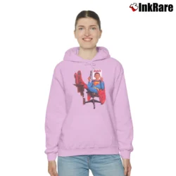 Women’s Mad Magazine Superman Blue Parody Cozy Hoodie in light pink | Warm, Structured, Stylish