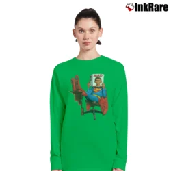 Women’s Mad Magazine Superman Blue Parody Long-Sleeve Top in irish green | Sleek, Versatile, All-Season