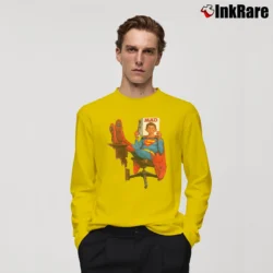 Men’s Mad Magazine Superman Blue Parody Long-Sleeve Shirt in yellow | Sleek, Lightweight, Year-Round Wear