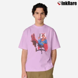 Men’s Mad Magazine Superman Blue Parody Classic T-Shirt in light pink | Soft, Breathable Everyday Wear