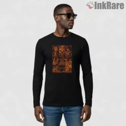 Mad Max Fury Road Character Grid Collage Shirt on black long sleeve shirt for men graphic tee