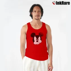 Men’s Mad Mickey Mouse Classic Disneyland Graphic Tank Top in red | Breathable, Active-Friendly Design