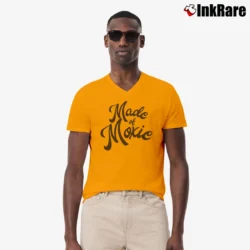 Men’s Made Of Moxie Various Colors V-Neck Tee in orange | Sharp, Breathable, Everyday Staple