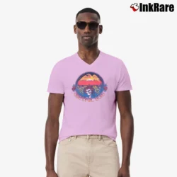 Men’s Madeworn Grateful Dead V-Neck Tee in light pink | Sharp, Breathable, Everyday Staple