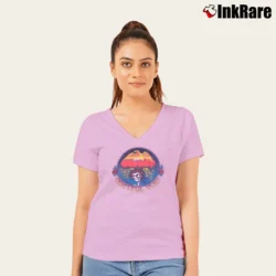 Women’s Madeworn Grateful Dead V-Neck Tee in light pink | Chic Neckline, Soft Texture