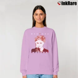 Women’s Madonna Jr Holiday Graphic Relaxed Sweatshirt in light pink | Soft, Laid-Back Vibe