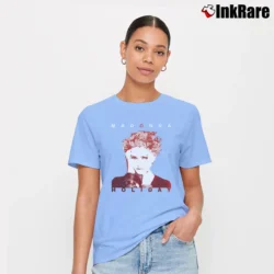Women’s Madonna Jr Holiday Graphic Signature T-Shirt in light blue | Soft, Flattering Fit