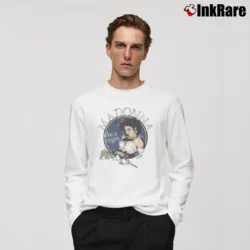 Men’s Madonna Like A Virgin 80s Pop Long-Sleeve Shirt in white | Sleek, Lightweight, Year-Round Wear