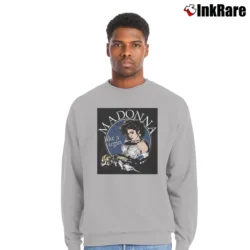 Men’s Madonna Like A Virgin Pop Music Crewneck Sweatshirt in sport grey | Cozy Fabric, Clean Style