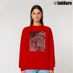Women’s Magic Johnson Los Angeles Lakers Relaxed Sweatshirt in red | Soft, Laid-Back Vibe