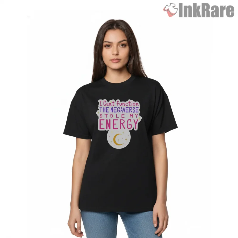 Magical Energy Statement Graphic Shirt on black short sleeve shirt for women graphic tee