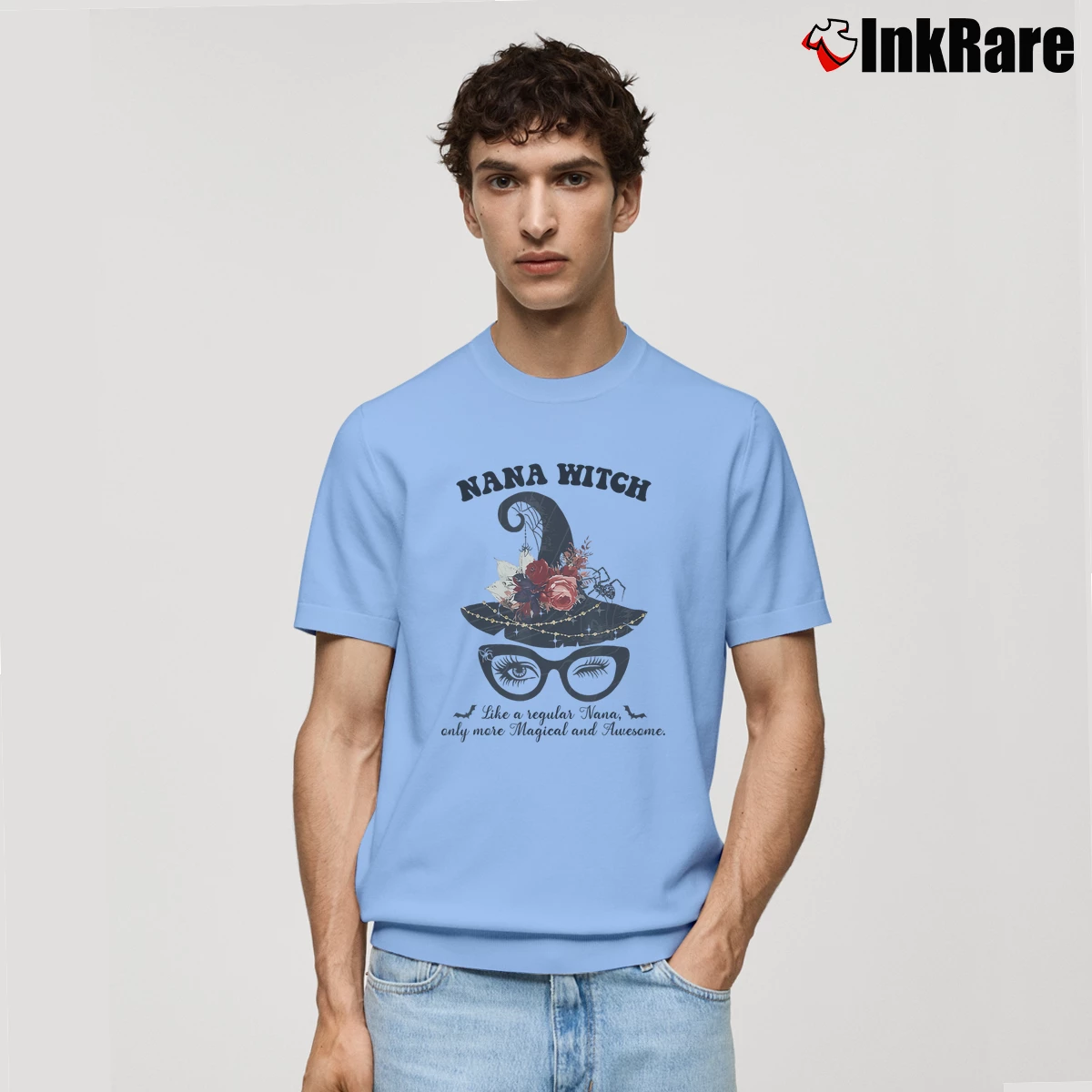 Men’s Magical Nana Witch Awesome Halloween Costume Classic T-Shirt in light blue | Soft, Breathable Everyday Wear