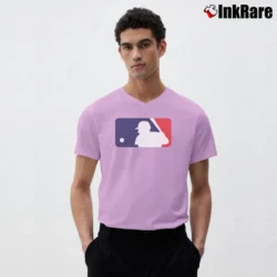 Men’s Major League Baseball V-Neck Tee in light pink | Sharp, Breathable, Everyday Staple