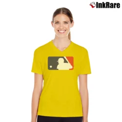 Women’s Major League Baseball V-Neck Tee in yellow | Chic Neckline, Soft Texture