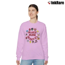 Women’s Make Mine Marvel Hero Graphic Relaxed Sweatshirt in light pink | Soft, Laid-Back Vibe