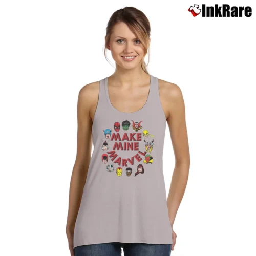 Make Mine Marvel Hero Graphic Women’s Essential Tank in sport grey – Summer Ready Women’s Make Mine Marvel Hero Graphic Tank Top in sport grey | Lightweight, Movement-Friendly