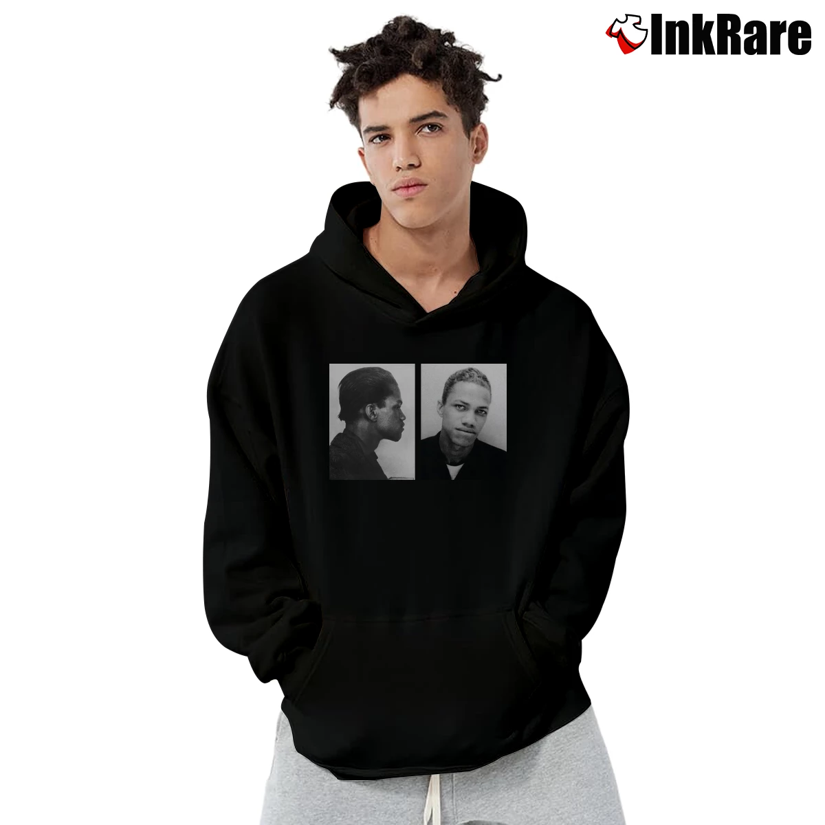 Malcolm X Mugshot Men’s Pullover Hoodie in black – Ultimate Warmth Men’s Malcolm X Mugshot Pullover Hoodie in black | Cozy, Durable, Modern Fit