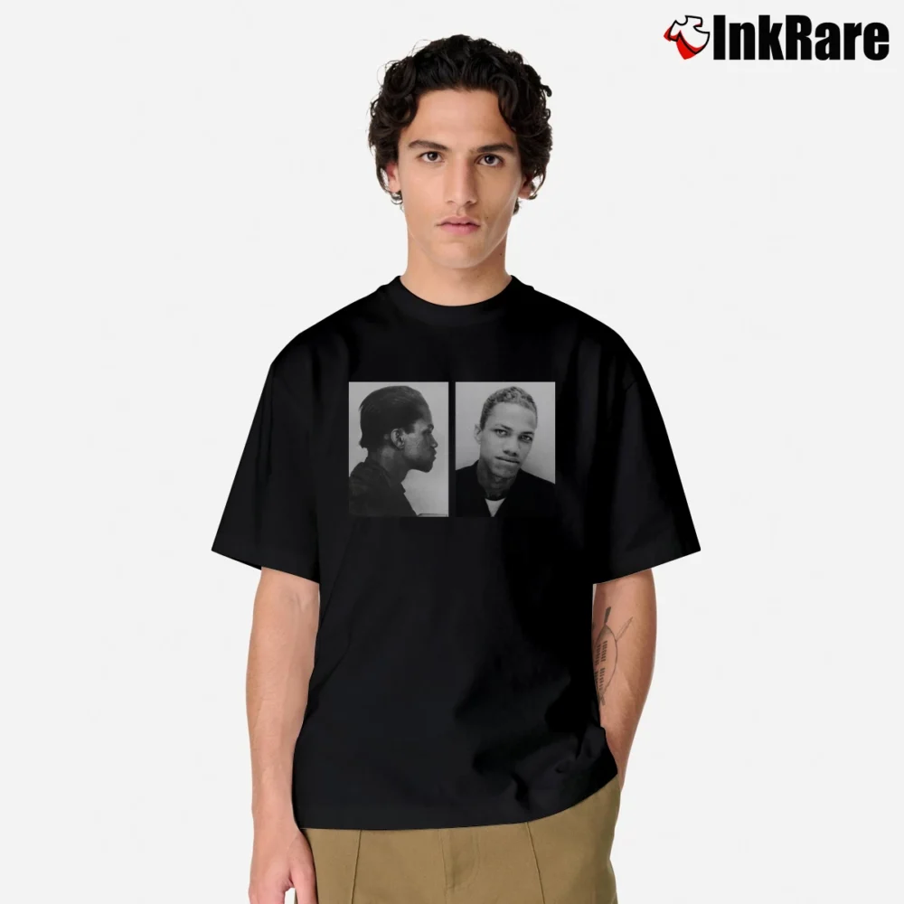 Men’s Malcolm X Mugshot Classic T-Shirt in black | Soft, Breathable Everyday Wear