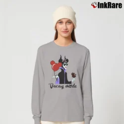 Women’s Maleficent Vacay Mode Mickey Mouse Long-Sleeve Top in sport grey | Sleek, Versatile, All-Season
