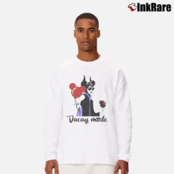 Men’s Maleficent Vacay Mode Mickey Mouse Long-Sleeve Shirt in white | Sleek, Lightweight, Year-Round Wear