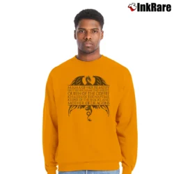 Men’s Mama Of House Messy Mother Of Dragons Game Of Thrones Crewneck Sweatshirt in orange | Cozy Fabric, Clean Style