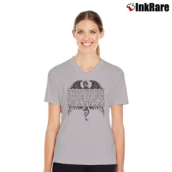 Women’s Mama Of House Messy Mother Of Dragons Game Of Thrones V-Neck Tee in sport grey | Chic Neckline, Soft Texture