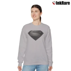 Women’s Man of Steel Silver Logo Relaxed Sweatshirt in sport grey | Soft, Laid-Back Vibe