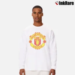 Men’s Manchester United Soccer Long-Sleeve Shirt in white | Sleek, Lightweight, Year-Round Wear