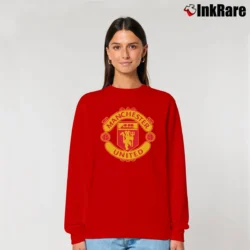 Women’s Manchester United Soccer Relaxed Sweatshirt in red | Soft, Laid-Back Vibe