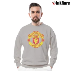 Men’s Manchester United Soccer Crewneck Sweatshirt in sport grey | Cozy Fabric, Clean Style