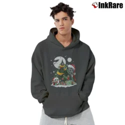 Men’s Mandalorian Baby Yoda Christmas Star Wars Pullover Hoodie in charcoal | Cozy, Durable, Modern Fit