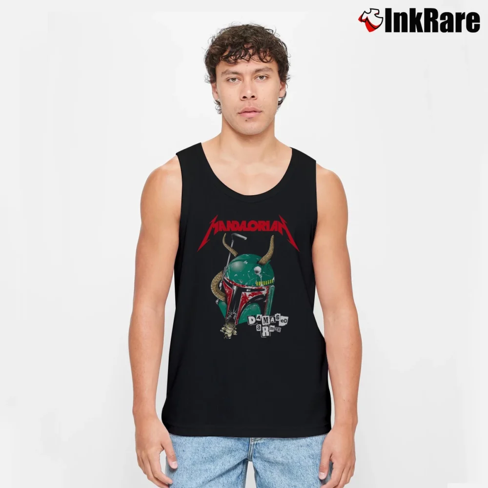 Men’s Mandalorian Damaged Armor Tank Top in black | Breathable, Active-Friendly Design