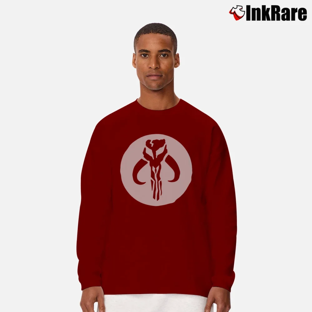 Men’s Mandalorian Symbol Mandalore Logo Star Wars Sci fi Long-Sleeve Shirt in maroon | Sleek, Lightweight, Year-Round Wear