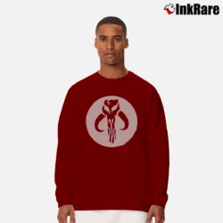 Men’s Mandalorian Symbol Mandalore Logo Star Wars Sci fi Long-Sleeve Shirt in maroon | Sleek, Lightweight, Year-Round Wear