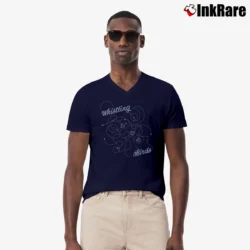 Men’s Mandalorian Whistling Birds Star Wars Weapon V-Neck Tee in navy | Sharp, Breathable, Everyday Staple