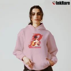 Women’s Manny Pacquiao Dragon Black Red No Fear Boxing Cozy Hoodie in light pink | Warm, Structured, Stylish